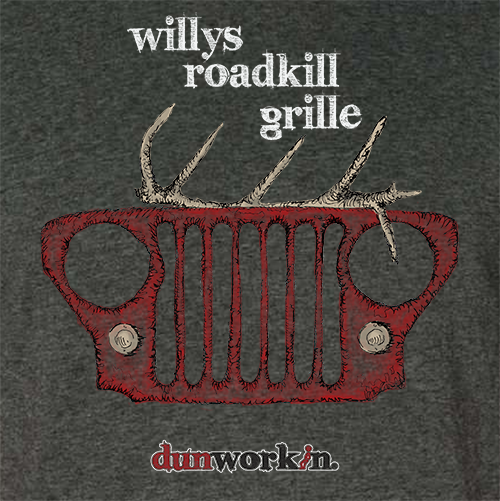 Willys Roadkill Grille Unisex Lightweight Cotton/Poly Blend SS Tee