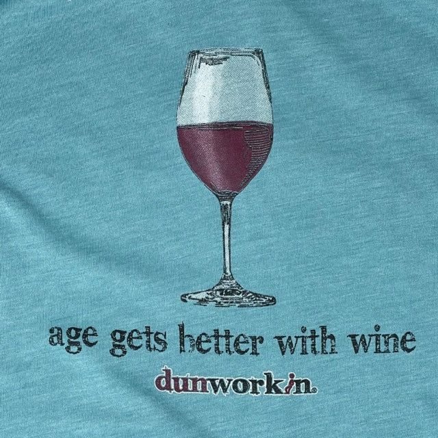 Age Gets Better With Wine Unisex Light Weight Vintage Wash Hoodie