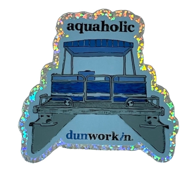 Sticker Aquaholic Die Cut Irradecent