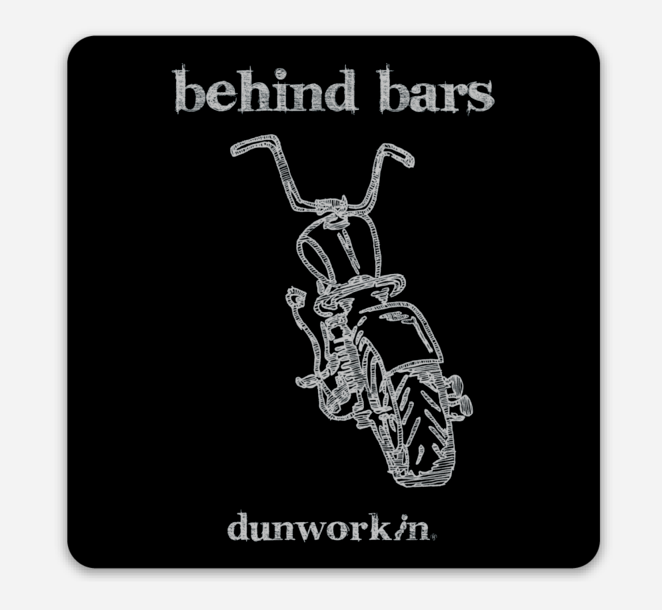 Sticker Behind Bars 3x3 rounded corner Square