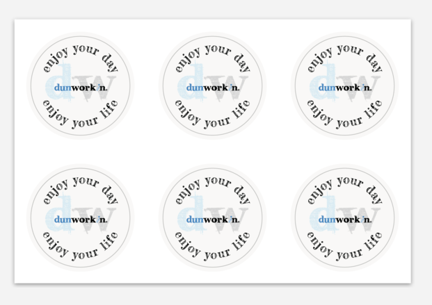 Sticker Dunworkin 6 x 1.5