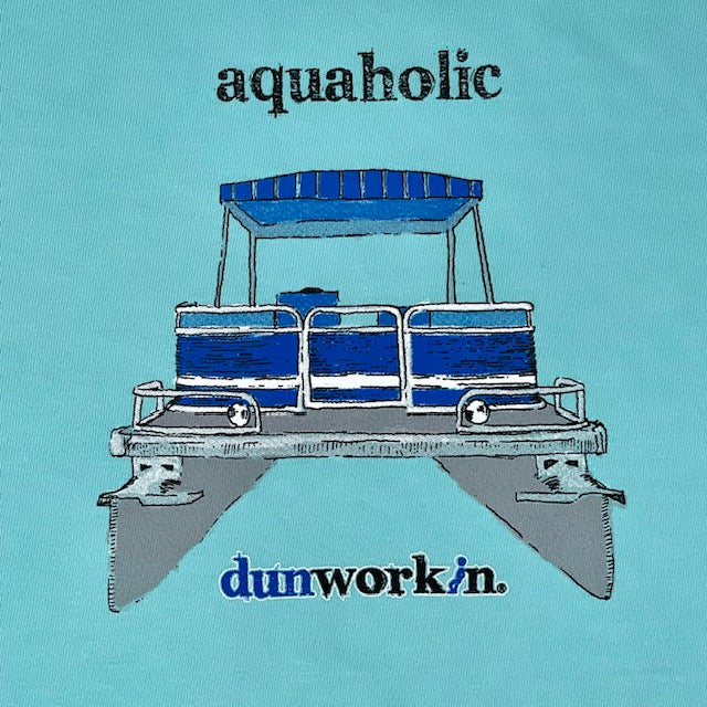 Aquaholic Pontoon Boat Men's Short Sleeve Tee