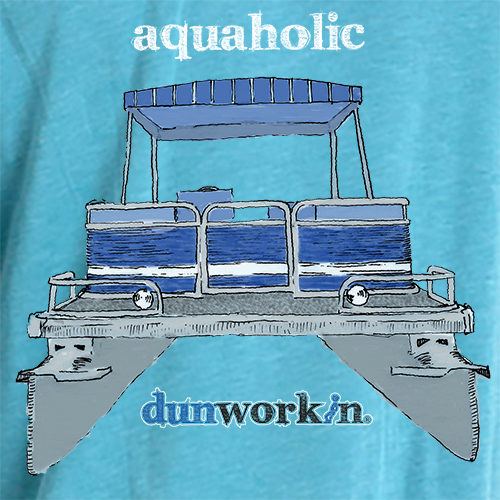AQUAHOLIC Pontoon Boat Unisex Light Weight Vintage Wash Hoodie