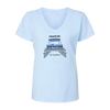 Aquaholic Pontoon Boat Women's SS V Neck