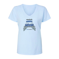 Aquaholic Pontoon Boat Women's SS V Neck