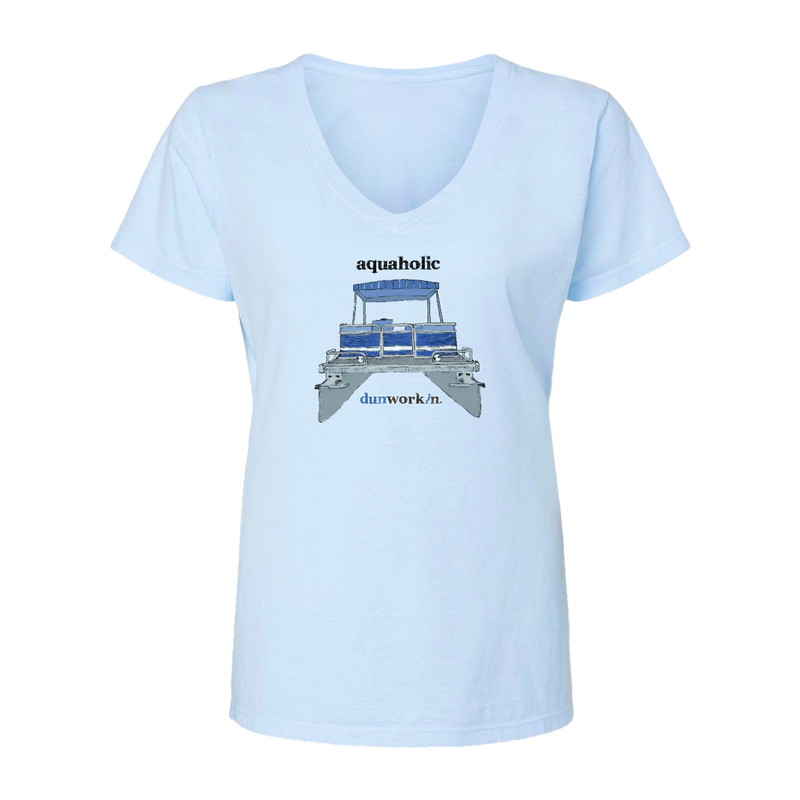 Aquaholic Pontoon Boat Women's SS V Neck