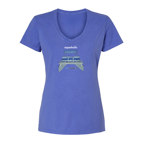 Aquaholic Pontoon Boat Women's SS V Neck