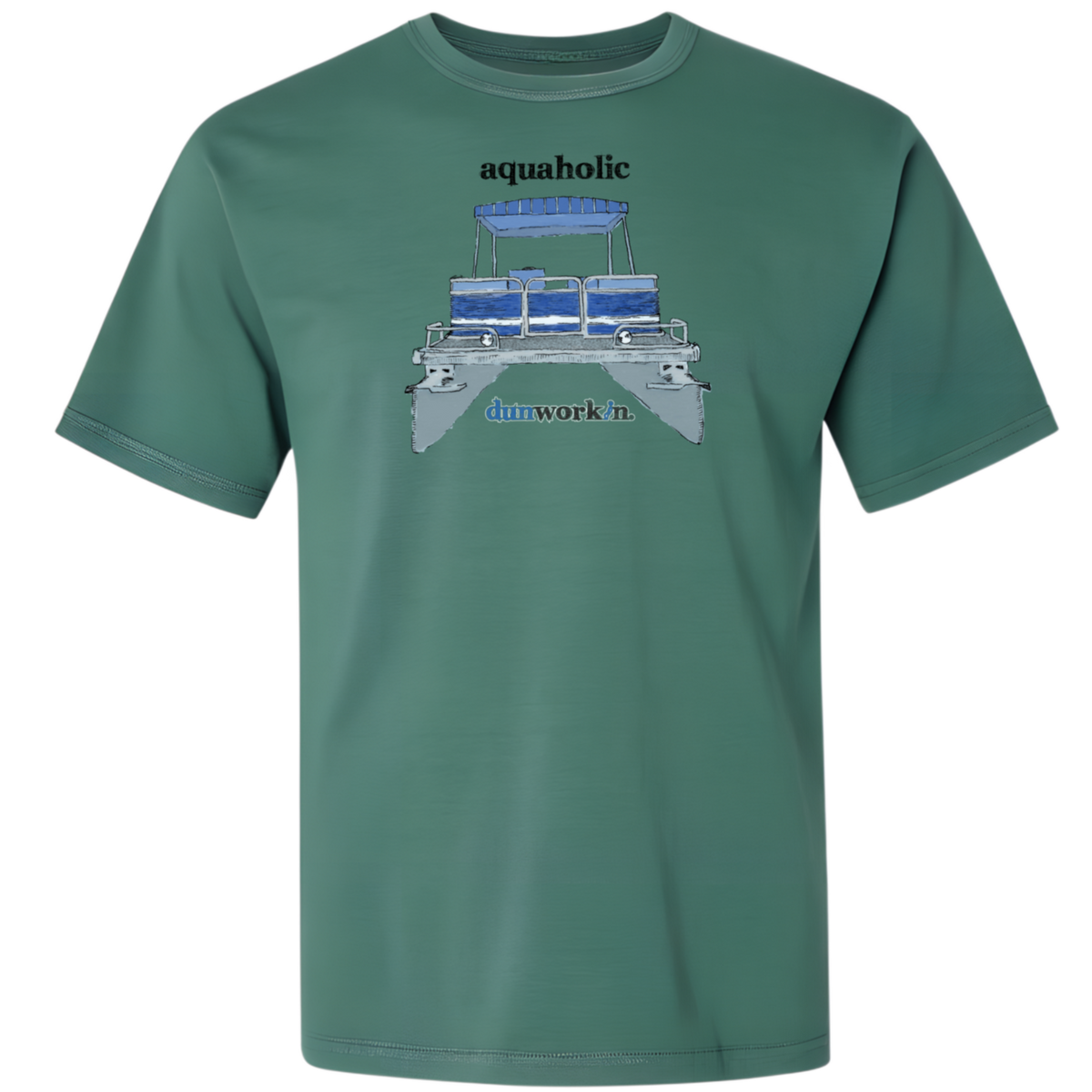Aquaholic Pontoon Boat Men's Short Sleeve Tee - dunworkin 