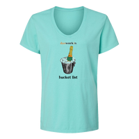 Bucket list Champagne Women's SS V Neck