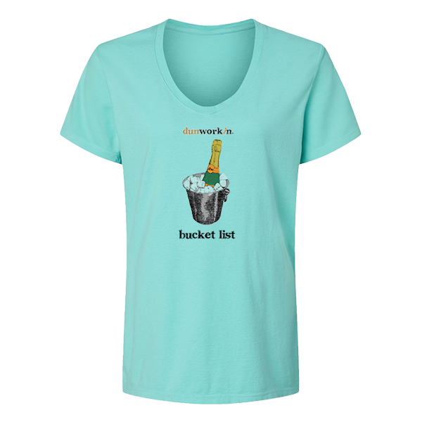 Bucket list Champagne Women's SS V Neck