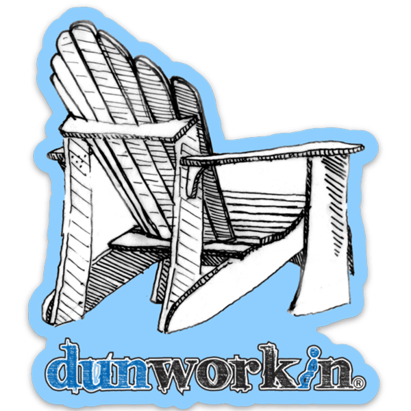 Sticker Dunworkin Adirondack Chair Round