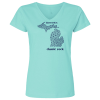 Classic Rock Women's Short Sleeve V Neck Tee