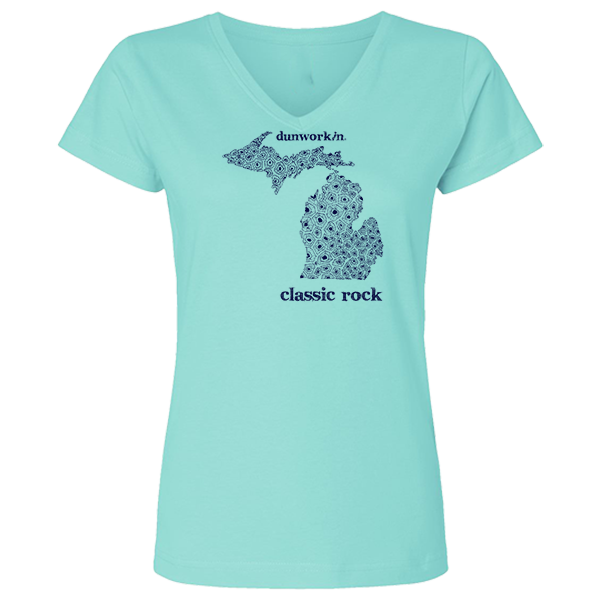 Classic Rock Women's Short Sleeve V Neck Tee