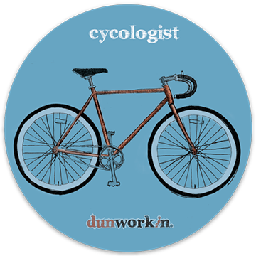 Sticker Cycologist 4" Round