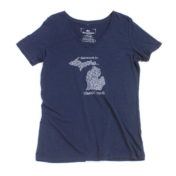 Classic Rock Women's Short Sleeve V Neck Tee