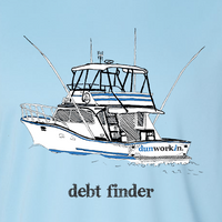 Debt Finder Mens Fishing Boat Long Sleeve Islander SPF 50+ Performance Tee