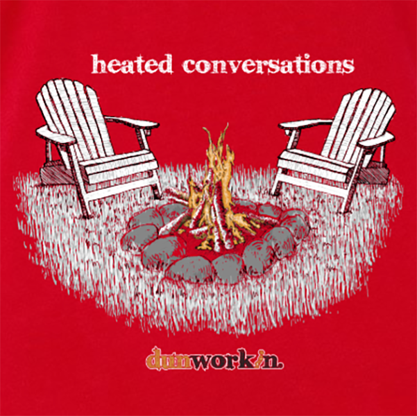 Heated Conversations Bonfire Womens V neck
