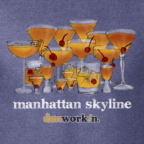 Manhattan Skyline Unisex Lightweight Cotton/Poly Blend SS Tee