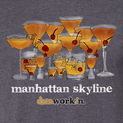 Manhattan Skyline Unisex Lightweight Cotton/Poly Blend SS Tee