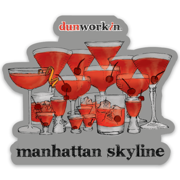 Sticker Manhattan Skyline 3x3 Die Cut