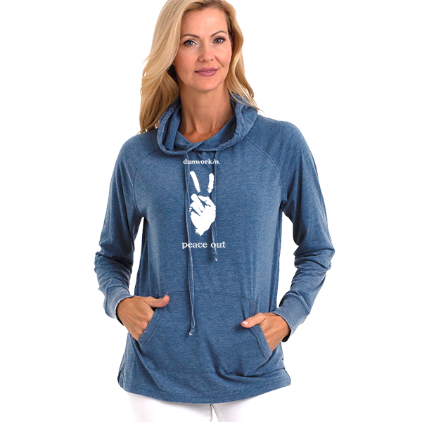 Peace Out  Unisex Light Weight Vintage Wash Hoodie