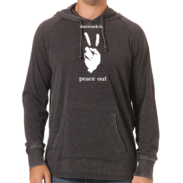 Peace Out  Unisex Light Weight Vintage Wash Hoodie