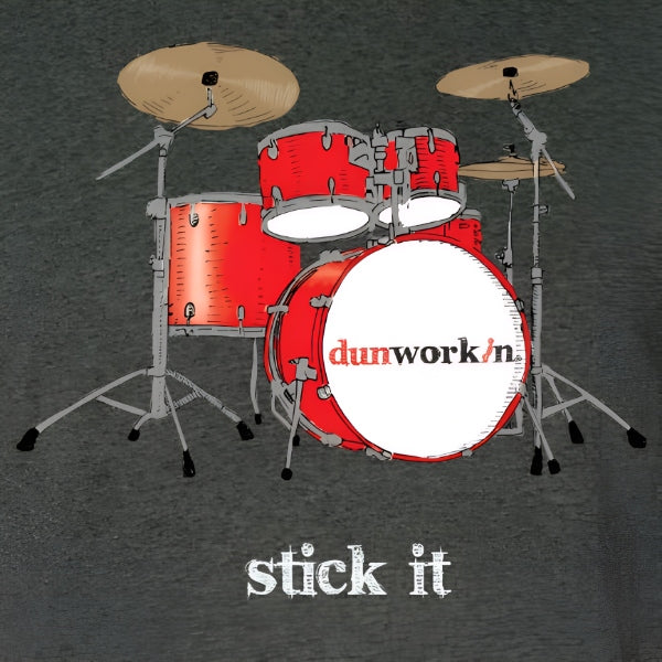 Stick It Drums Unisex Lightweight Cotton/Poly Blend SS Tee