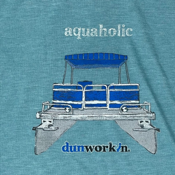 AQUAHOLIC Pontoon Boat Unisex Light Weight Vintage Wash Hoodie