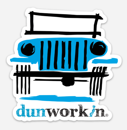 Sticker Dunworkin 4x4 Die Cut - dunworkin 
