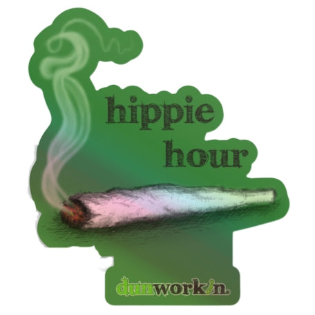 Sticker Hippie Hour Holographic Die Cut Sticker