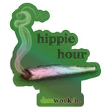 Hippie Hour Holographic Die Cut Sticker