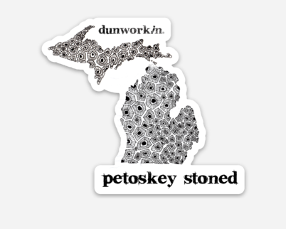 Sticker Petoskey Stoned Die Cut 3"x3"