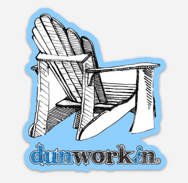 Sticker Dunworkin Adirondack Chair Round