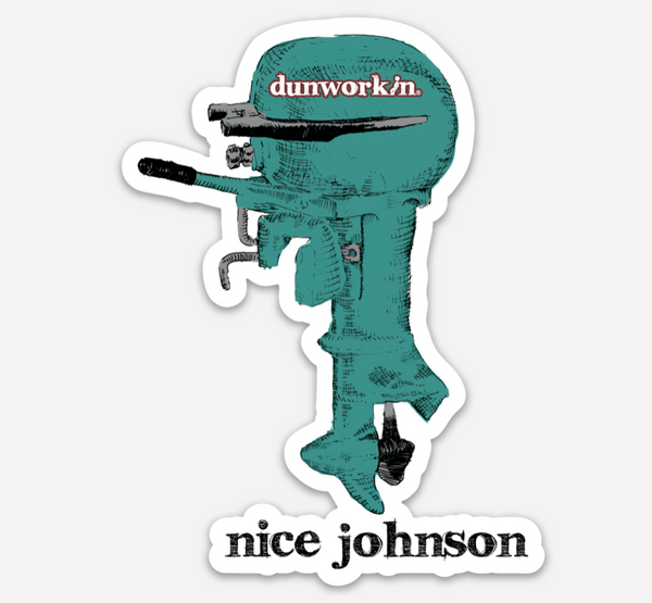 Sticker Nice Johnson Die Cut