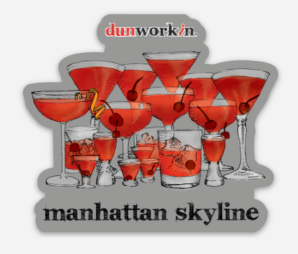 Sticker Manhattan Skyline 3x3 Die Cut