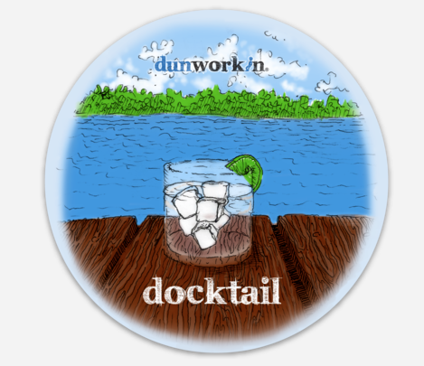 Sticker Docktail Round - dunworkin 