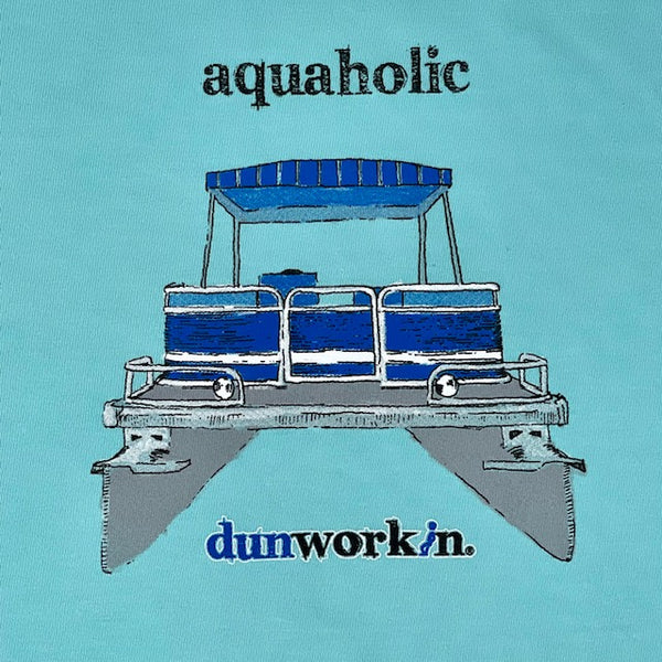 Aquaholic Pontoon Boat Men's Short Sleeve Tee